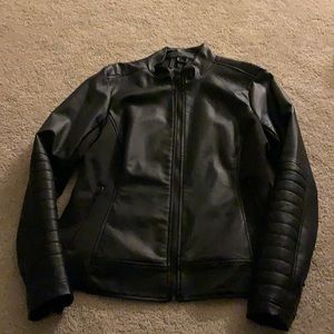 Non-leather moto jacket, excellent condition.
